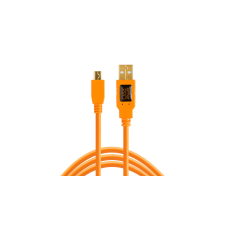 Tether Tools CU5451 TetherPro USB 2.0 - mini USB 2.0 kábel 4.6m - Narancs kábel és adapter