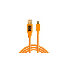 Tether Tools TetherPro Kábel USB 2.0. &gt; Mini-B 5pin 4.6m narancs - (CU5451) fényképező tartozék