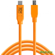 TETHERTOOLS USB-C to 2.0 Mini-B 8-Pin 4.6m naranccsárga videó kellék