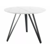  Tetis Kerek Étkezőasztal Márvány Hatású MDF Fehér-Fekete