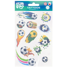 Tetoválás matrica szett, focilabdák 10x17,5cm, Sticker Boo csillámtetoválás