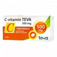TEVA Gyógyszergyár Zrt. C-Vitamin Teva 500 mg rágótabletta 60x vitamin és táplálékkiegészítő