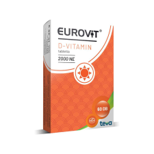TEVA Gyógyszergyár Zrt Eurovit D-vitamin 2000NE tabletta 60 db vitamin és táplálékkiegészítő