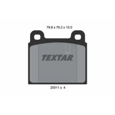 TEXTAR fékbetétkészlet, tárcsafék 2001107 fékbetét