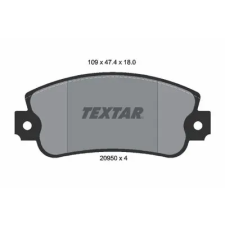 TEXTAR fékbetétkészlet, tárcsafék 2095005 autóalkatrész