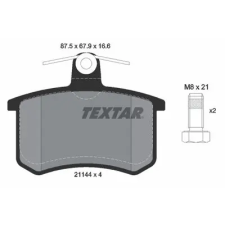 TEXTAR fékbetétkészlet, tárcsafék 2114401 autóalkatrész