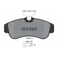 TEXTAR fékbetétkészlet, tárcsafék 2154601 autóalkatrész