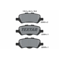 TEXTAR fékbetétkészlet, tárcsafék 2200301 autóalkatrész