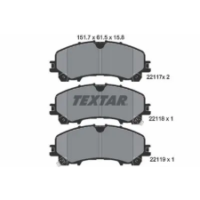 TEXTAR fékbetétkészlet, tárcsafék 2211701 autóalkatrész