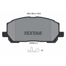 TEXTAR fékbetétkészlet, tárcsafék 2370301 autóalkatrész