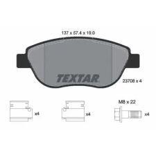 TEXTAR fékbetétkészlet, tárcsafék 2370803 autóalkatrész