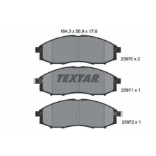TEXTAR fékbetétkészlet, tárcsafék 2397001 autóalkatrész