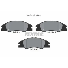 TEXTAR fékbetétkészlet, tárcsafék 2421801 fékbetét