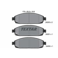 TEXTAR fékbetétkészlet, tárcsafék 2425001 fékbetét
