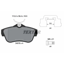 TEXTAR fékbetétkészlet, tárcsafék 2457801 autóalkatrész
