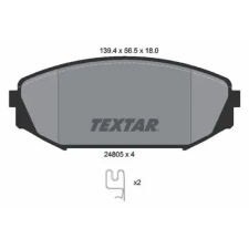 TEXTAR fékbetétkészlet, tárcsafék 2480501 autóalkatrész