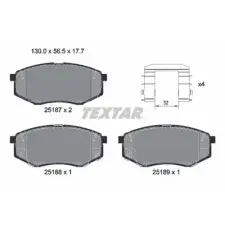 TEXTAR fékbetétkészlet, tárcsafék 2518701 fékbetét