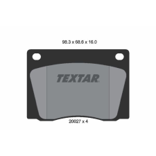 TEXTAR fékbetétkészlet, tárcsafék TEXTAR 2002701 autóalkatrész