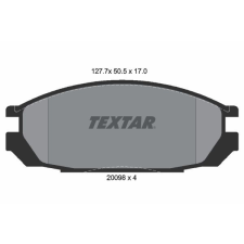 TEXTAR fékbetétkészlet, tárcsafék TEXTAR 2009801 autóalkatrész