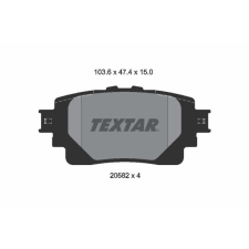 TEXTAR fékbetétkészlet, tárcsafék TEXTAR 2058201 autóalkatrész