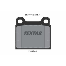 TEXTAR fékbetétkészlet, tárcsafék TEXTAR 2103501 autóalkatrész