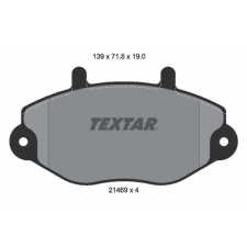 TEXTAR fékbetétkészlet, tárcsafék TEXTAR 2146901 autóalkatrész
