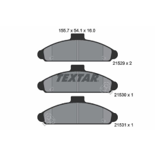 TEXTAR fékbetétkészlet, tárcsafék TEXTAR 2152901 autóalkatrész