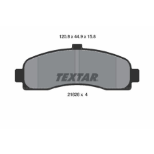 TEXTAR fékbetétkészlet, tárcsafék TEXTAR 2162601 autóalkatrész