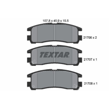 TEXTAR fékbetétkészlet, tárcsafék TEXTAR 2170602 autóalkatrész
