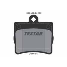 TEXTAR fékbetétkészlet, tárcsafék TEXTAR 2190003 autóalkatrész