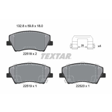 TEXTAR fékbetétkészlet, tárcsafék TEXTAR 2251801 autóalkatrész