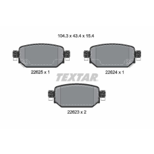 TEXTAR fékbetétkészlet, tárcsafék TEXTAR 2262301 autóalkatrész