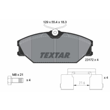 TEXTAR fékbetétkészlet, tárcsafék TEXTAR 2317203 autóalkatrész