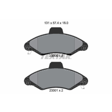 TEXTAR fékbetétkészlet, tárcsafék TEXTAR 2330002 autóalkatrész