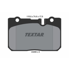 TEXTAR fékbetétkészlet, tárcsafék TEXTAR 2349901 autóalkatrész