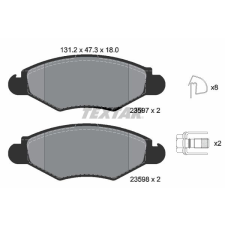 TEXTAR fékbetétkészlet, tárcsafék TEXTAR 2359703 autóalkatrész