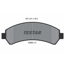 TEXTAR fékbetétkészlet, tárcsafék TEXTAR 2366301 autóalkatrész
