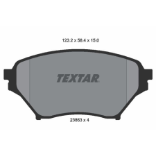 TEXTAR fékbetétkészlet, tárcsafék TEXTAR 2386301 autóalkatrész