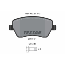 TEXTAR fékbetétkészlet, tárcsafék TEXTAR 2397301 autóalkatrész