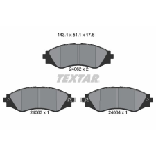 TEXTAR fékbetétkészlet, tárcsafék TEXTAR 2406201 autóalkatrész