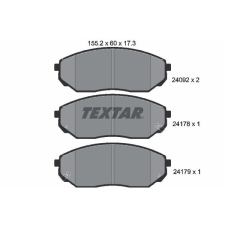 TEXTAR fékbetétkészlet, tárcsafék TEXTAR 2409201 autóalkatrész