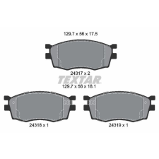 TEXTAR fékbetétkészlet, tárcsafék TEXTAR 2431701 autóalkatrész