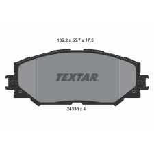 TEXTAR fékbetétkészlet, tárcsafék TEXTAR 2433601 autóalkatrész