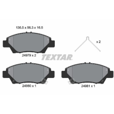 TEXTAR fékbetétkészlet, tárcsafék TEXTAR 2497901 autóalkatrész