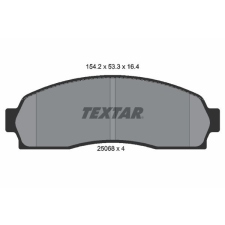 TEXTAR fékbetétkészlet, tárcsafék TEXTAR 2506801 autóalkatrész