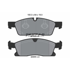 TEXTAR fékbetétkészlet, tárcsafék TEXTAR 2519201 autóalkatrész