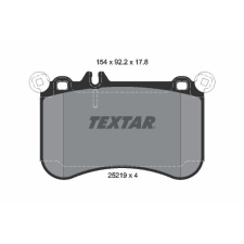 TEXTAR fékbetétkészlet, tárcsafék TEXTAR 2521901 autóalkatrész