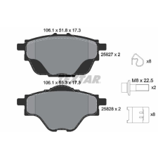 TEXTAR fékbetétkészlet, tárcsafék TEXTAR 2582701 autóalkatrész
