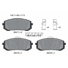 TEXTAR fékbetétkészlet, tárcsafék TEXTAR 2641701 autóalkatrész
