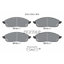 TEXTAR fékbetétkészlet, tárcsafék TEXTAR 2674201 autóalkatrész